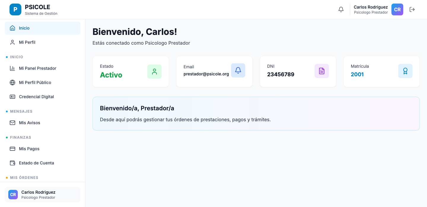 Portal de carga de órdenes de obra social